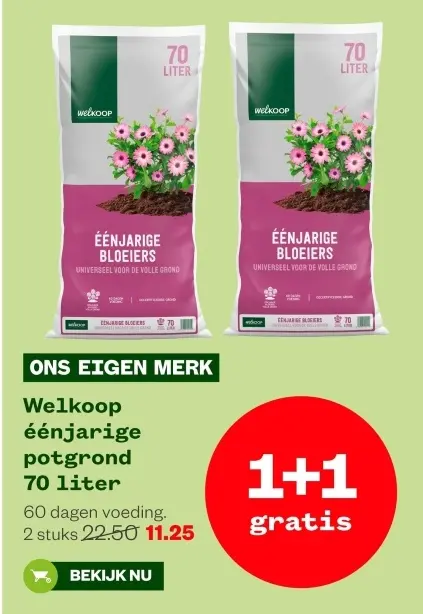 Aanbieding: Éénjarige potgrond