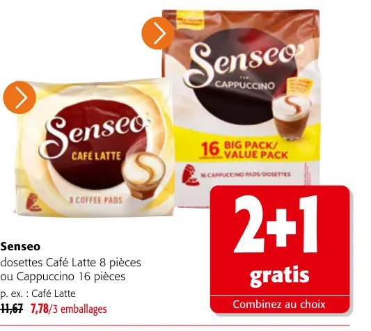 Offre: Dosettes Café Latte