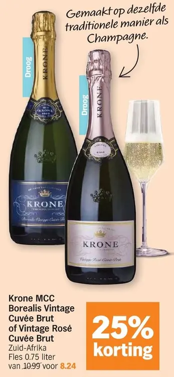 Promotie: Krone MCC Borealis Vintage Cuvée Brut of Vintage Rosé Cuvée Brut
