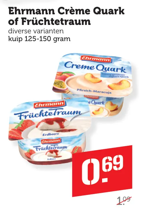 Aanbieding: Crème Quark of Früchtetraum