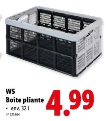 Offre: Boîte pliante