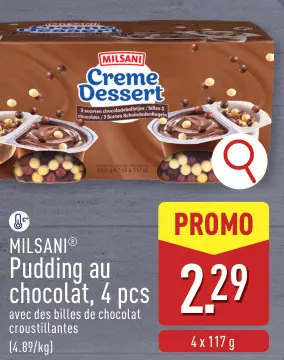 Offre: Pudding au chocolat