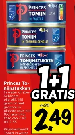 Aanbieding: Princes Tonijnstukken