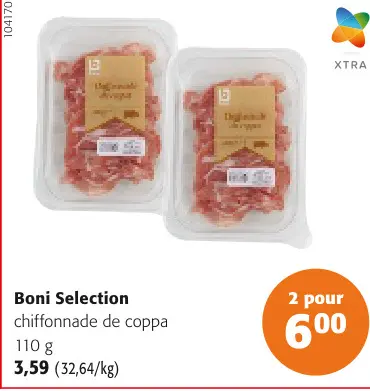 Offre: Chiffonnade de coppa
