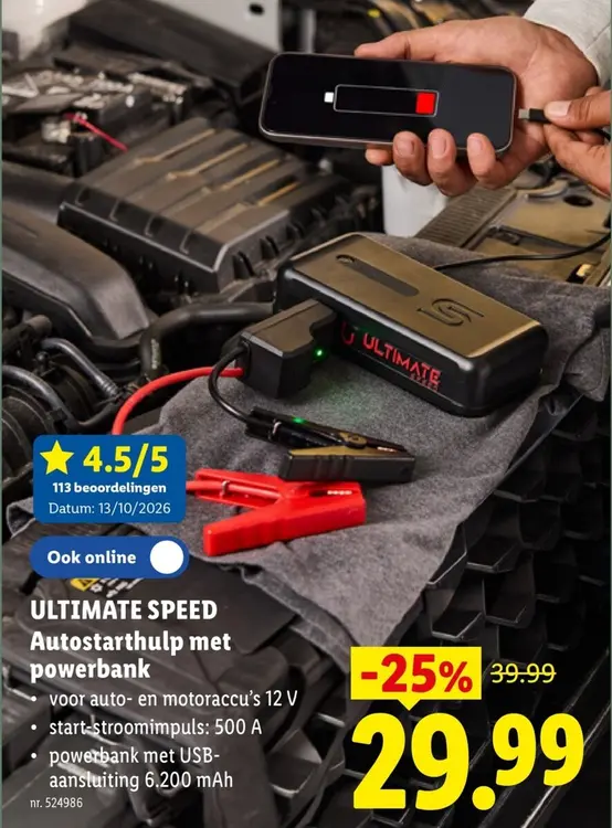 Promotie: Autostarthulp met powerbank