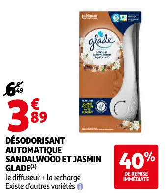 Promotie: Désodorisant automatique sandalwood et jasmin