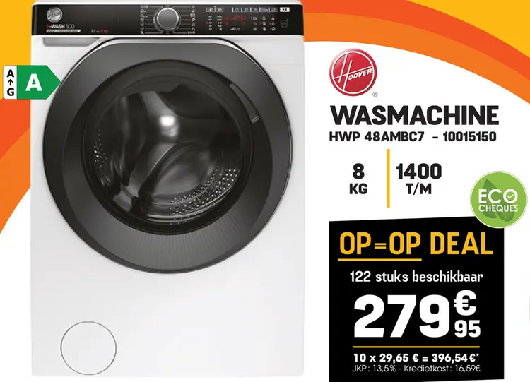 Promotie: Wasmachine