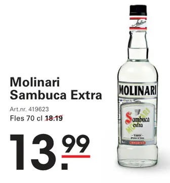 Aanbieding: Molinari Sambuca Extra