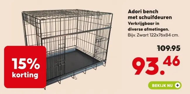 Aanbieding: Adori bench met schuifdeuren