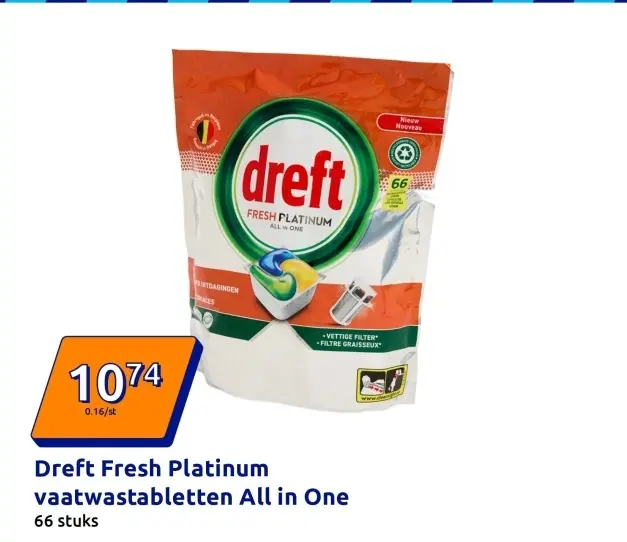 Aanbieding: Fresh Platinum vaatwastabletten All in One