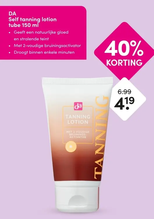 Aanbieding: DA Self tanning lotion