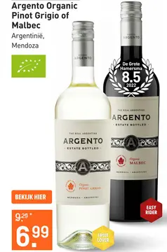 Aanbieding: Argento Organic Pinot Grigio of Malbec
