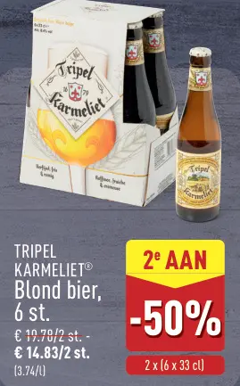 Aanbieding: Tripel Karmeliet Blond bier
