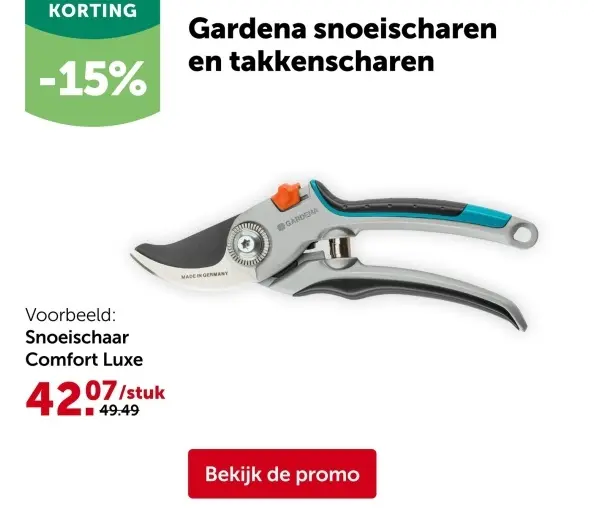 Promotie: Snoeischaar Comfort Luxe