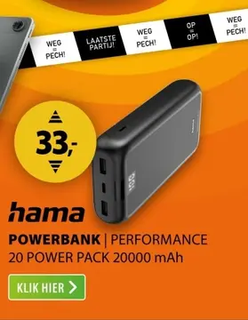 Aanbieding: Powerbank | performance 20 power pack