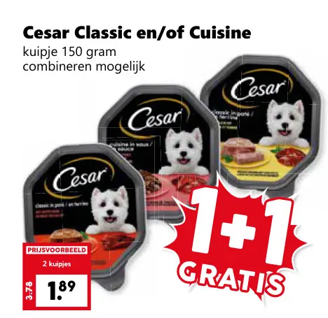 Aanbieding: Cesar Classic en/of Cuisine
