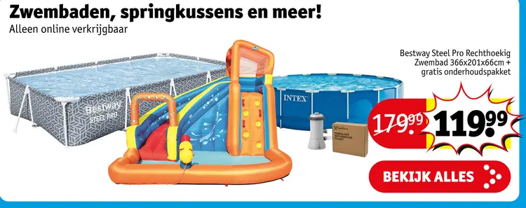 Aanbieding: Zwembaden, springkussens en meer