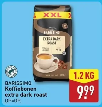 Aanbieding: BARISSIMO Koffiebonen extra dark roast