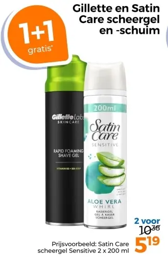 Aanbieding: Gillette en Satin Care scheergel en -schuim