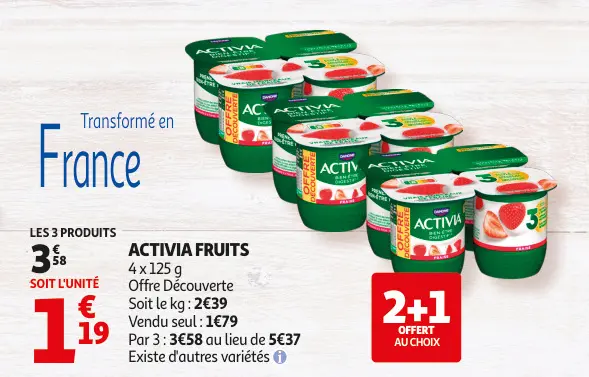 Aanbieding: Activia fruits
