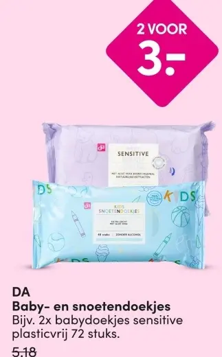 Aanbieding: Baby- en snoetendoekjes