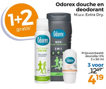 Aanbieding: Odorex douche en deodorant