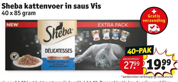 Aanbieding: Sheba kattenvoer in saus Vis