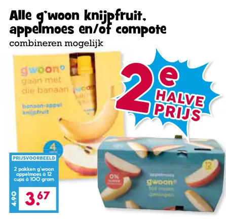 Aanbieding: Knijpfruit, appelmoes en/of compote