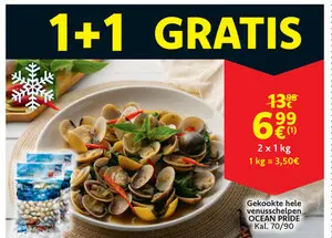 Aanbieding: Gekookte hele venusschelpen