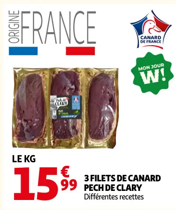 Offre: 3 filets de canard