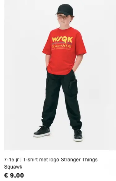 Aanbieding: T-shirt met logo Stranger Things