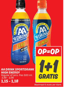 Aanbieding: AA Drink sportdrank high energy