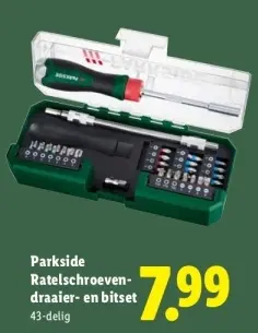 Aanbieding: Ratelschroevendraaier- en bitset