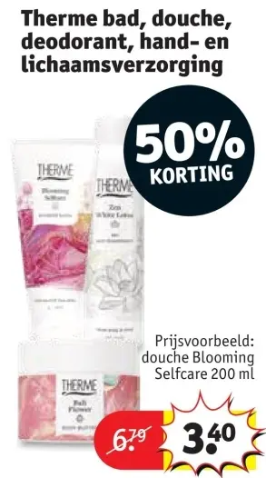 Promotie: Therme bad, douche,deodorant, hand-en lichaamsverzorgign