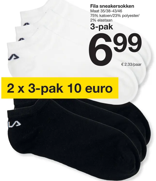 Aanbieding: Fila sneakersokken