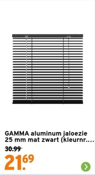 Aanbieding: GAMMA aluminum jaloezie mat zwart 