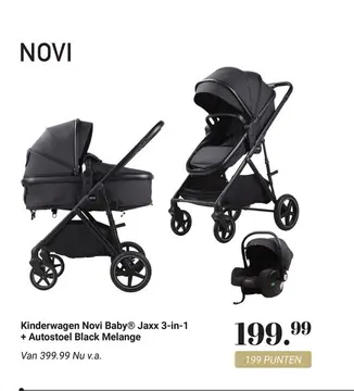Aanbieding: Kinderwagen Novi Baby® Jaxx 3-in-1 + Autostoe