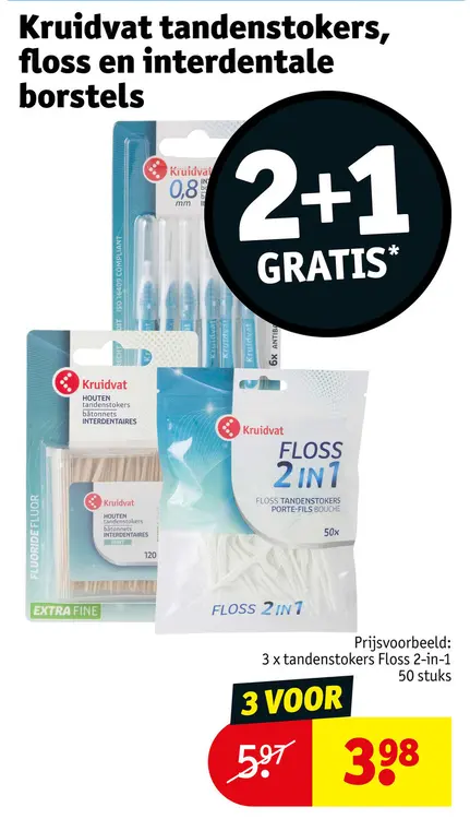 Promotie: Tandenstokers, floss en interdentale borstels