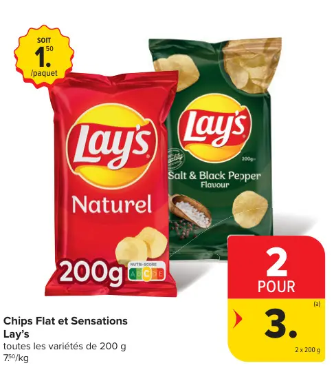 Offre: Chips Flat et Sensations