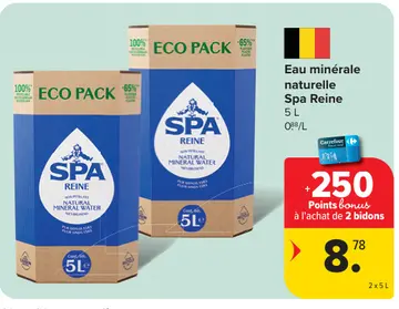 Offre: Eau minérale naturelle Spa Reine