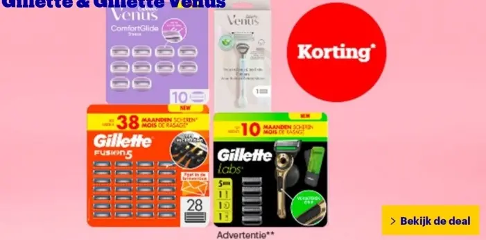 Aanbieding: Gillette & Gillette Venus Razors and Refills