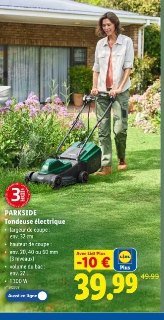 Offre: Tondeuse électrique