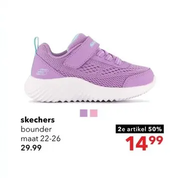 Aanbieding: Skechers Bounder - Free And Easy meisjes sneakers paars
