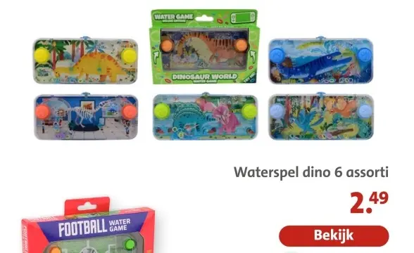 Aanbieding: Waterspel dino 6 assorti