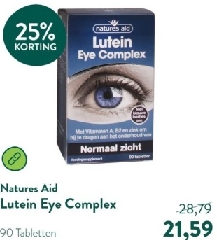 Aanbieding: Natures Aid Lutein Eye Complex (90 Tabletten)
