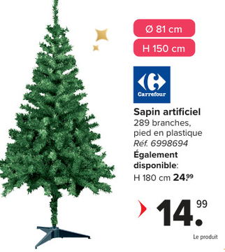 Offre: Sapin artificiel