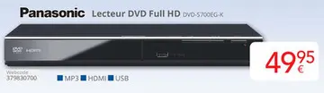 Offre: Lecteur DVD Full HD DVD-S700EG-K