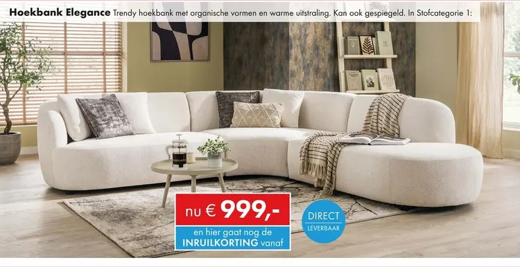Aanbieding: Elegance hoekbank
