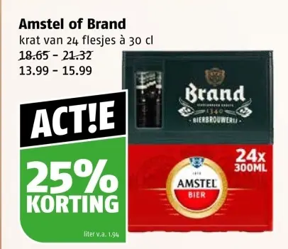 Aanbieding: Amstel of Brand