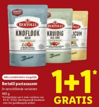 Aanbieding: Bertolli pastasauzen